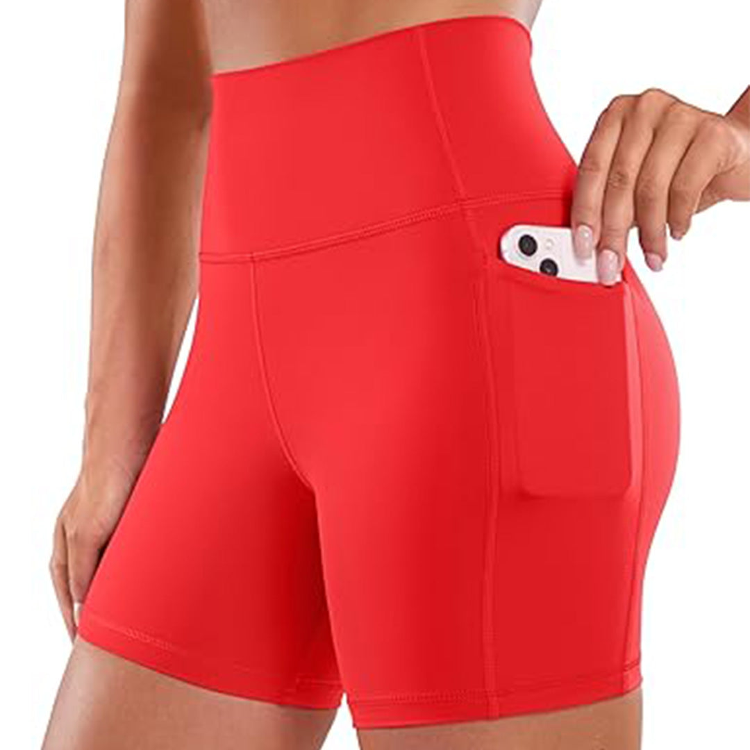 Women's 3" High-Waisted Biker Shorts with Pockets