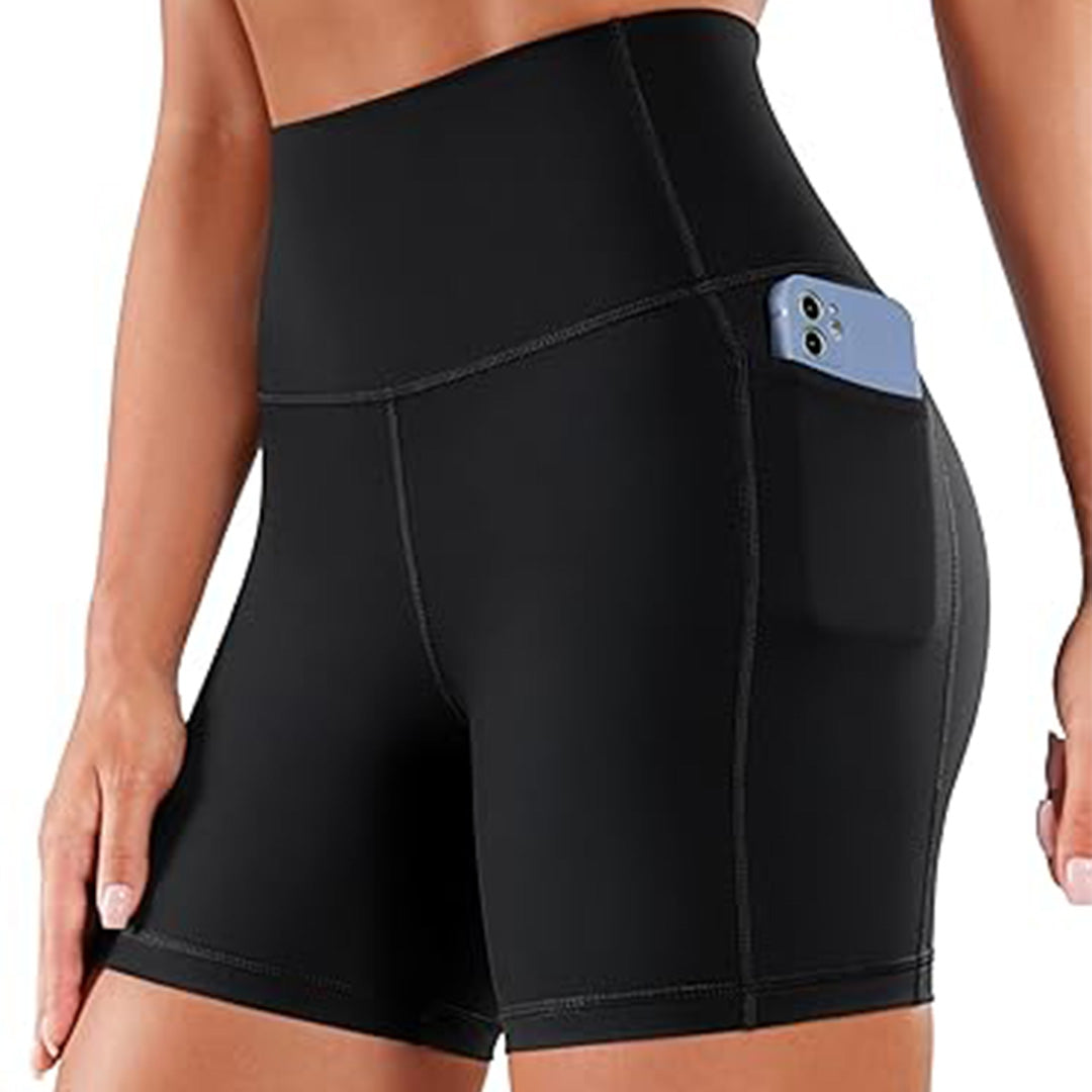 Women's 3" High-Waisted Biker Shorts with Pockets