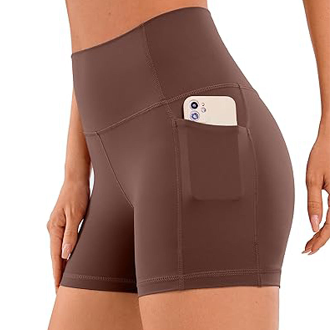 Women's 3" High-Waisted Biker Shorts with Pockets