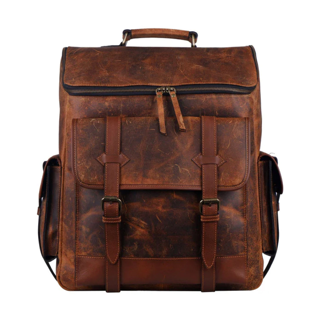 The Solar Flare Leather Backpack-Leather backpacks-BUY HER STYLE