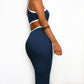 Linsery Women's Sleeveless Cut Out Bodycon Midi Dress