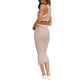 Linsery Women's Sleeveless Cut Out Bodycon Midi Dress