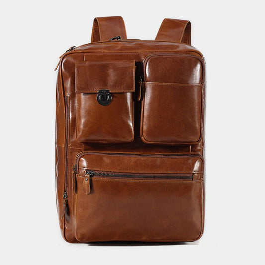The Convertible Leather Backpack-Leather backpacks-BUY HER STYLE
