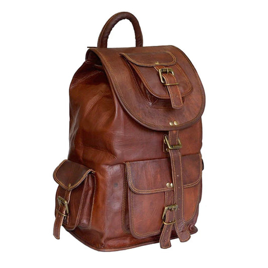 The Rucksack Leather Backpack-Leather backpacks-BUY HER STYLE