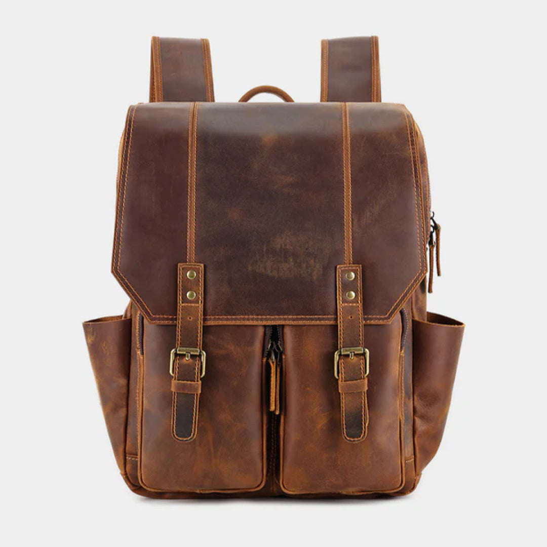The Compact Leather Backpack-Leather backpacks-BUY HER STYLE